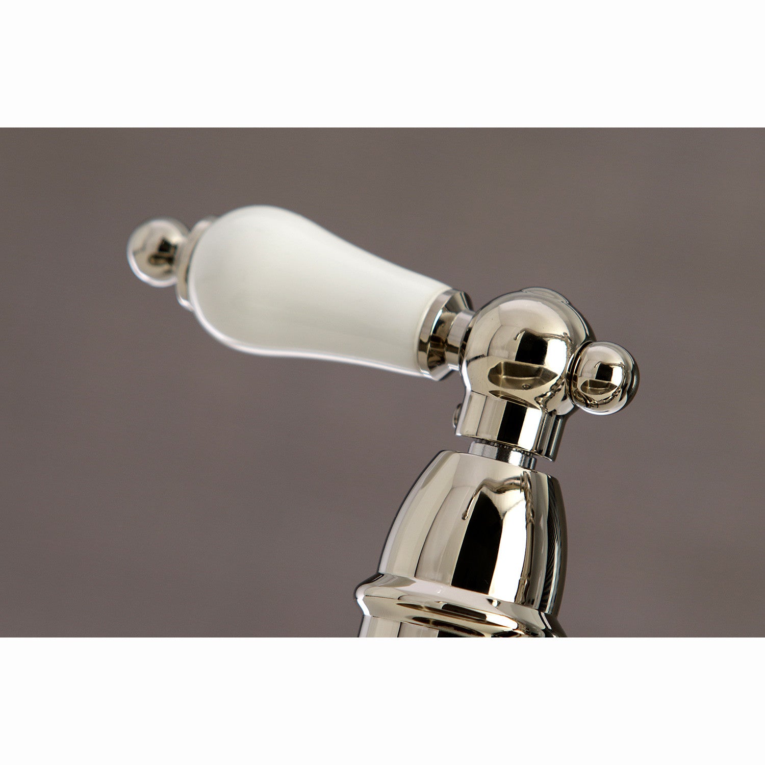 Kingston Tulare KS7276PLBS - English Country Two-Handle 4-Hole Deck Mount Bridge Kitchen Faucet with Brass Sprayer, Polished Nickel — thumbnail 2